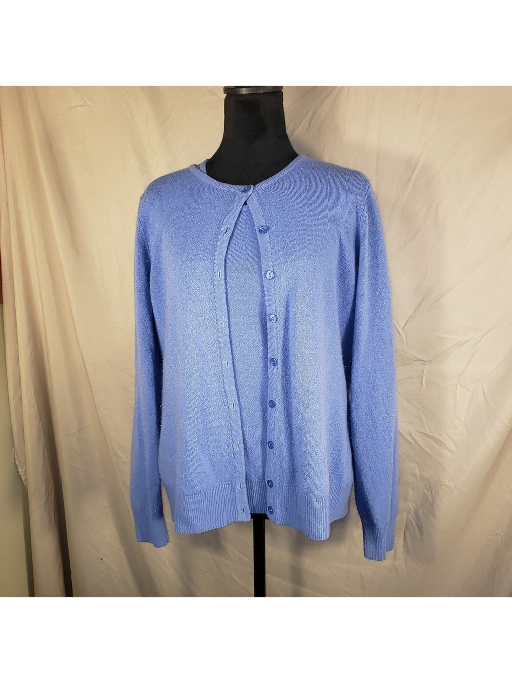 The Tog Shop Elegant Blue Cardigan Sweater Set - M